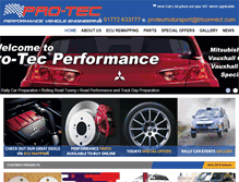Tablet Screenshot of pro-tecmotorsport.com